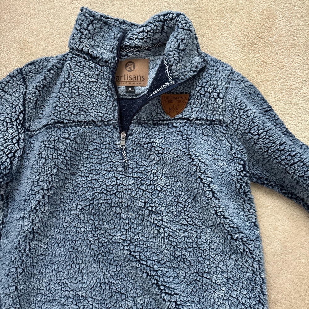 Artisan Blue Sherpa Pullover